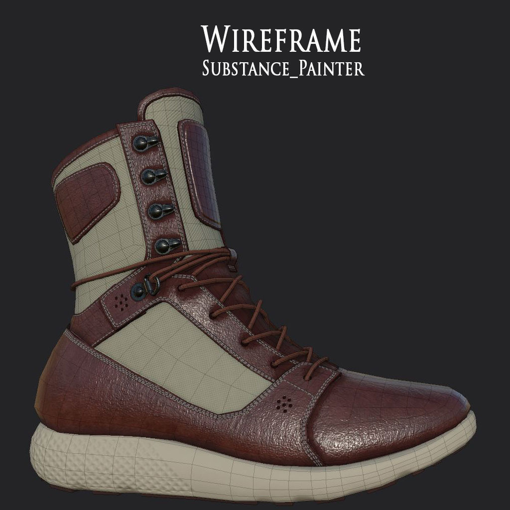 Timberland Boots 9 variation Low Poly Collection  _27