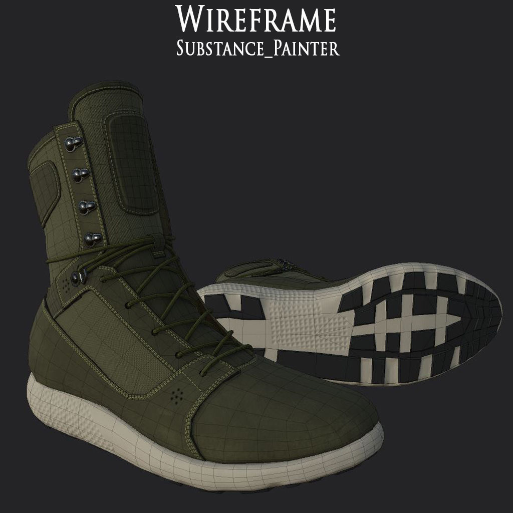 Timberland Boots 9 variation Low Poly Collection  _17