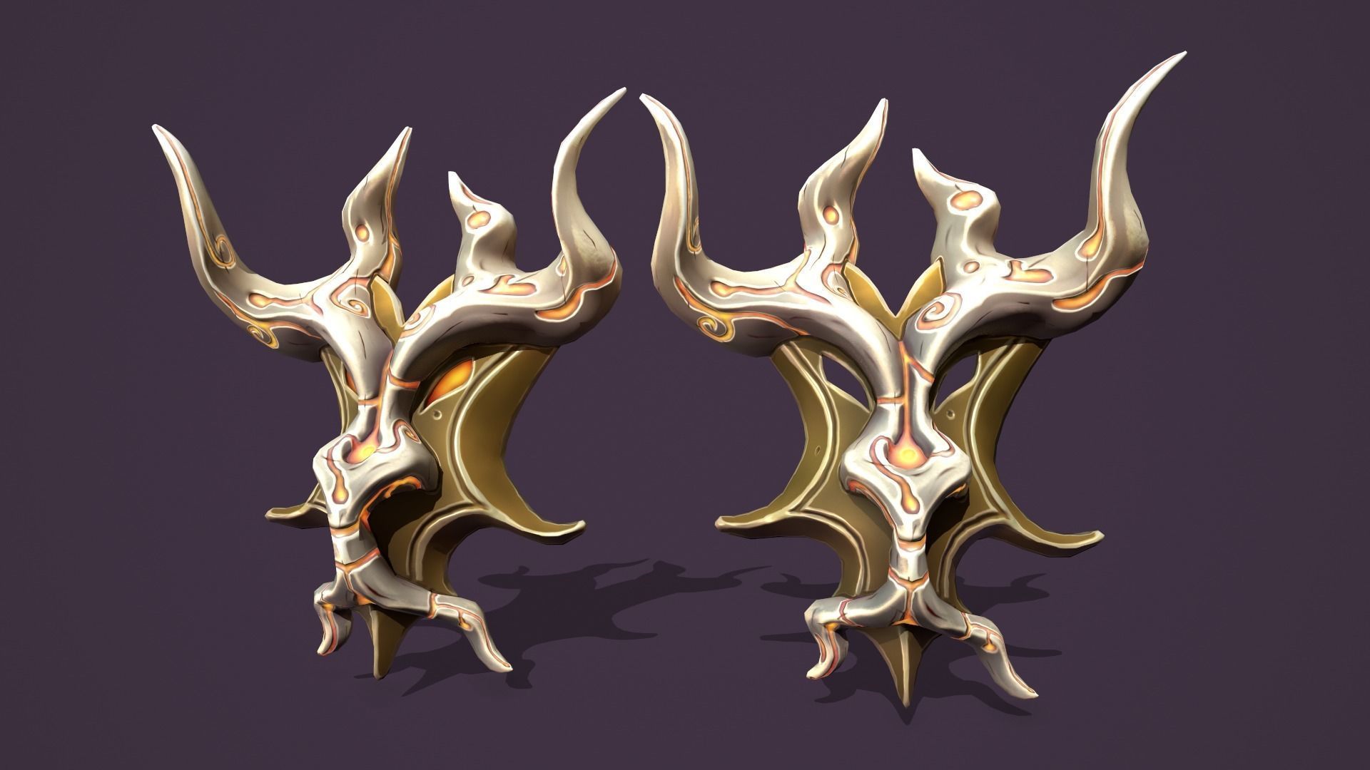 Fantasy masks Low-poly 3D model_13