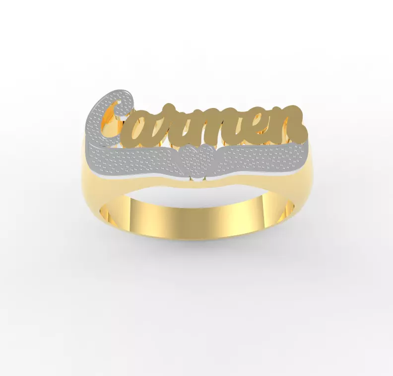 Carmen name ring 3D print model