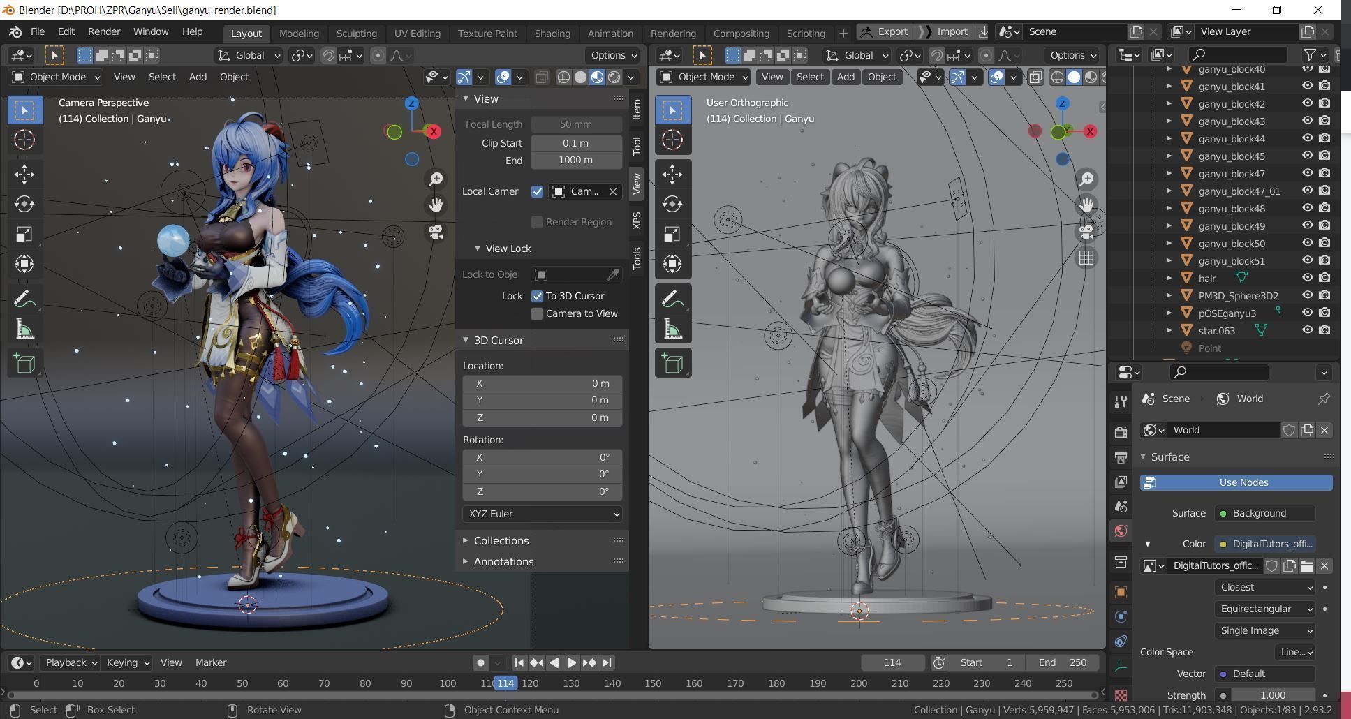 Ganyu from Genshin Impact FanArt 3D print model_5
