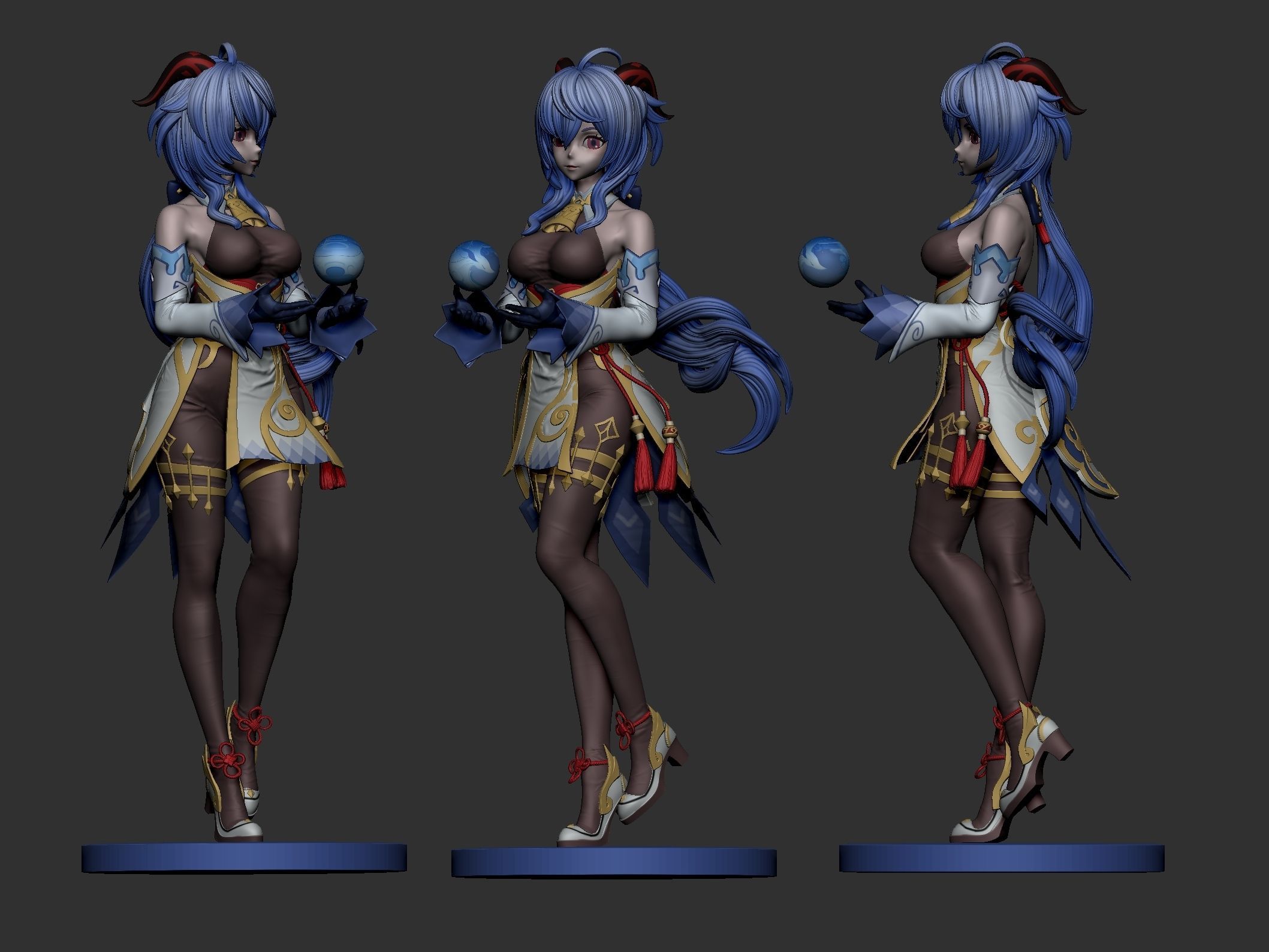 Ganyu from Genshin Impact FanArt 3D print model_3