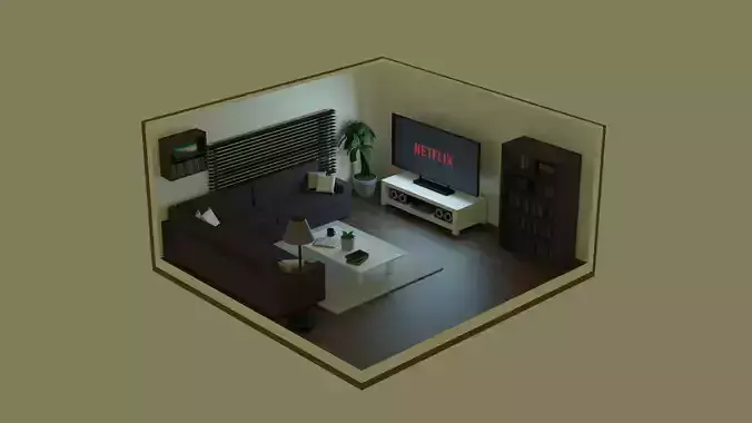 Isometric Living Room