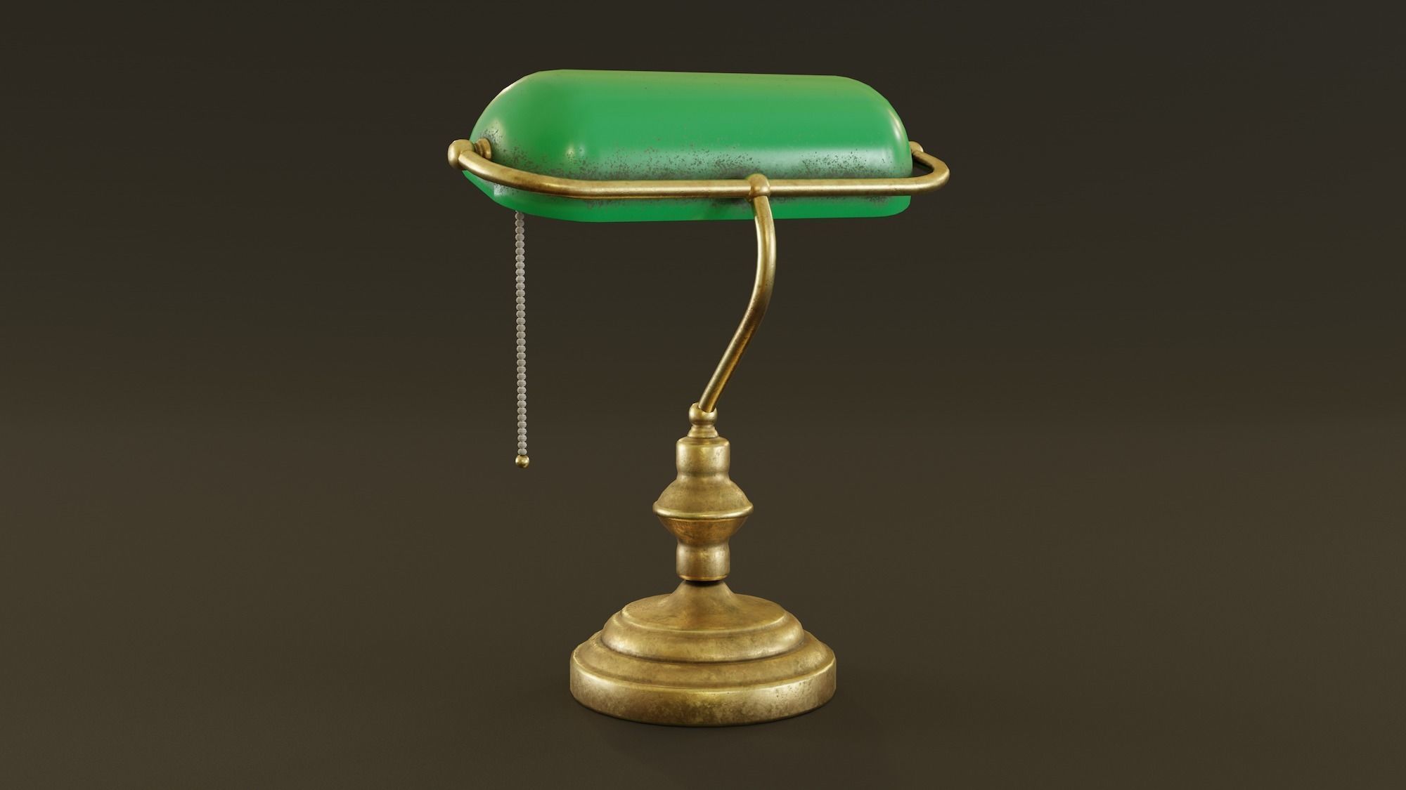 Banker Lamp Low-poly 3D model_3