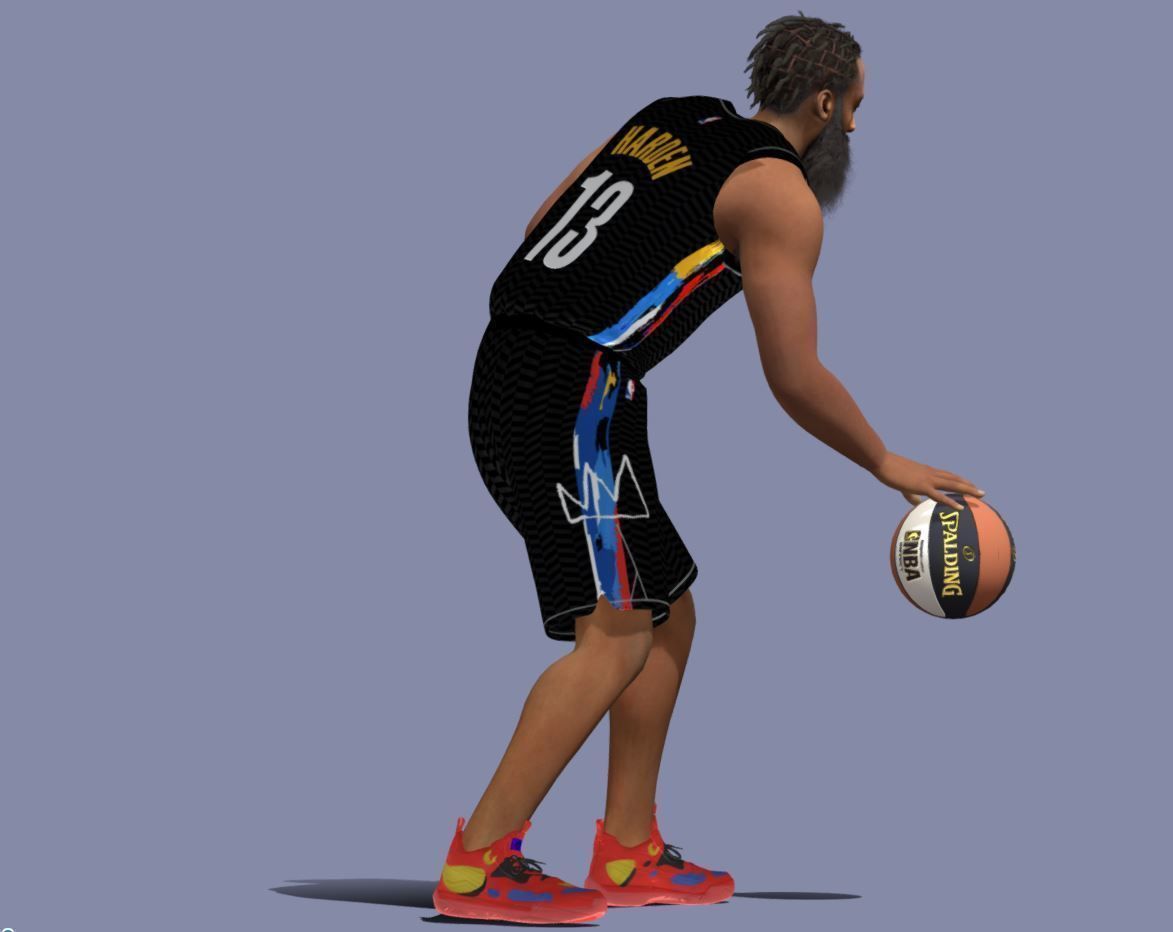 3D Rigged James Harden NBA 3D model_2