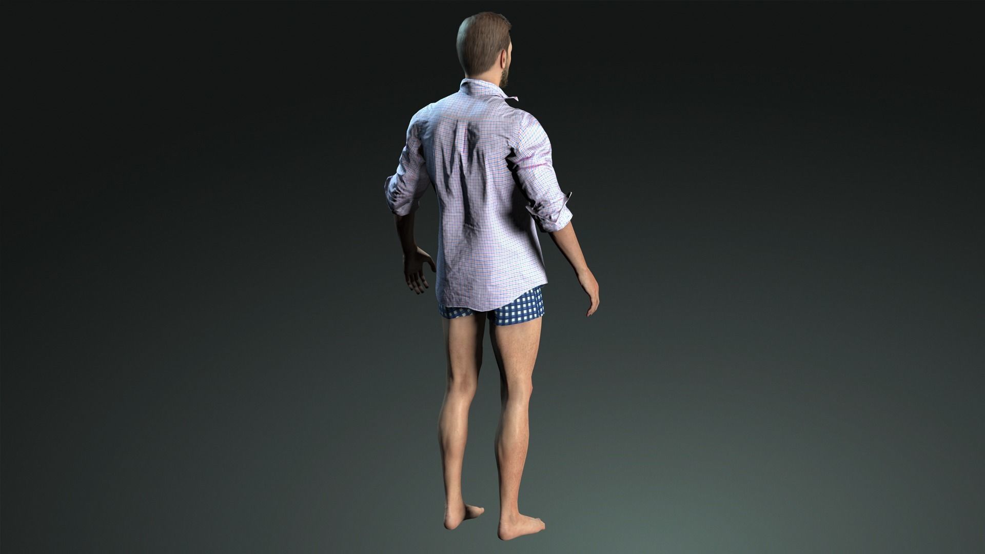 AAA Realistic Male Character 01 Low-poly 3D model_6