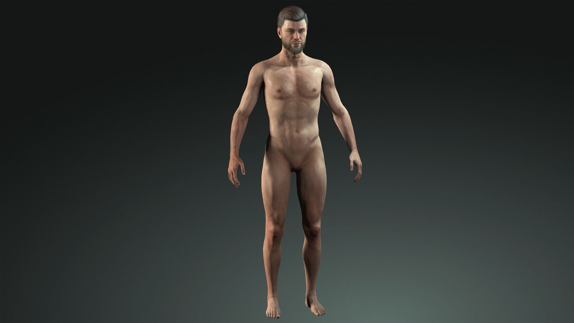 AAA Realistic Male Character 01 Low-poly 3D model_4
