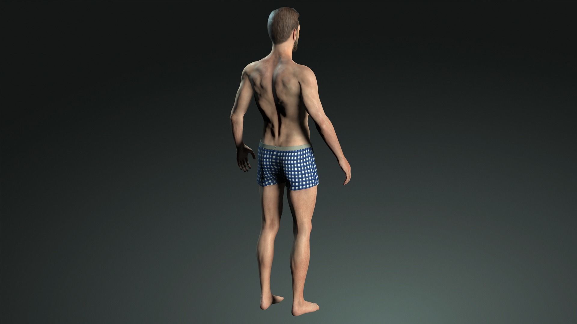 AAA Realistic Male Character 01 Low-poly 3D model_7