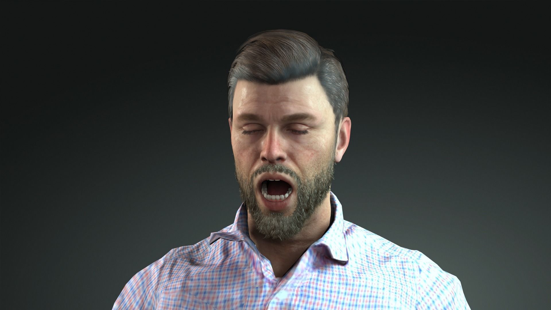 AAA Realistic Male Character 01 Low-poly 3D model_12