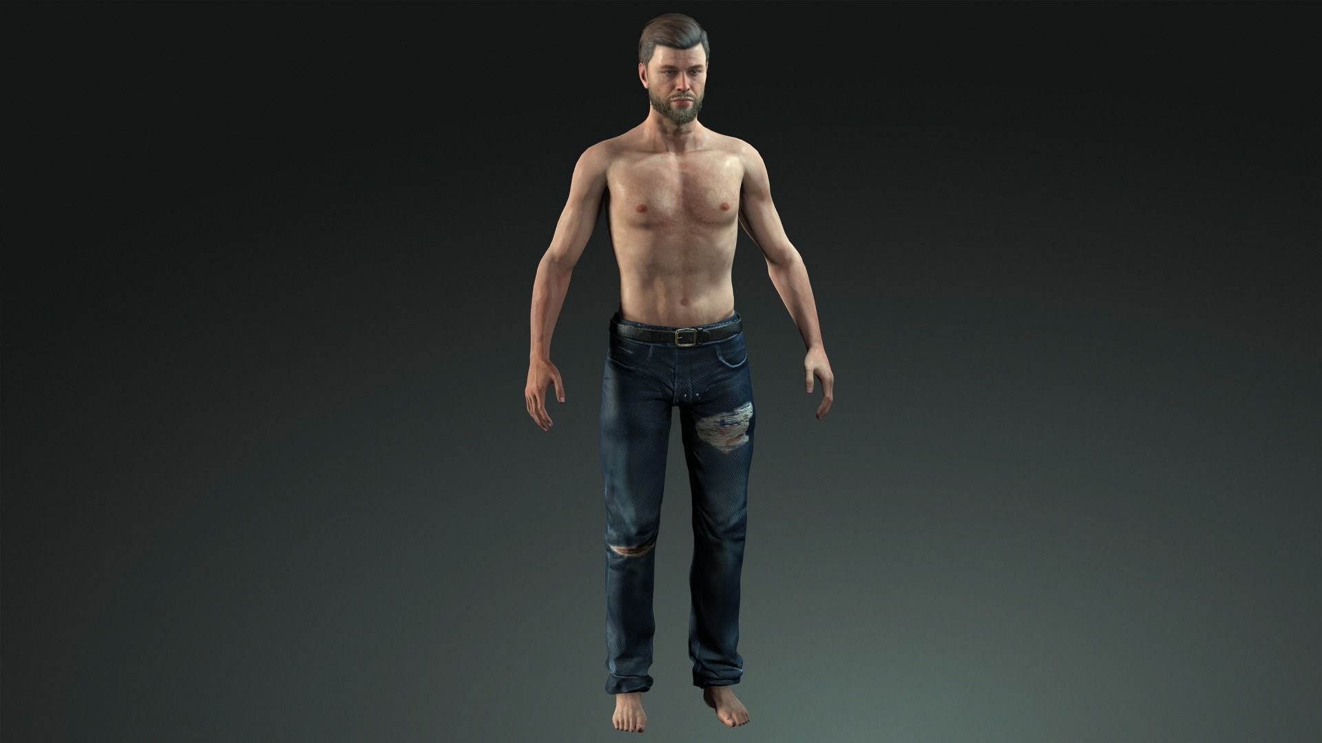 AAA Realistic Male Character 01 Low-poly 3D model_1