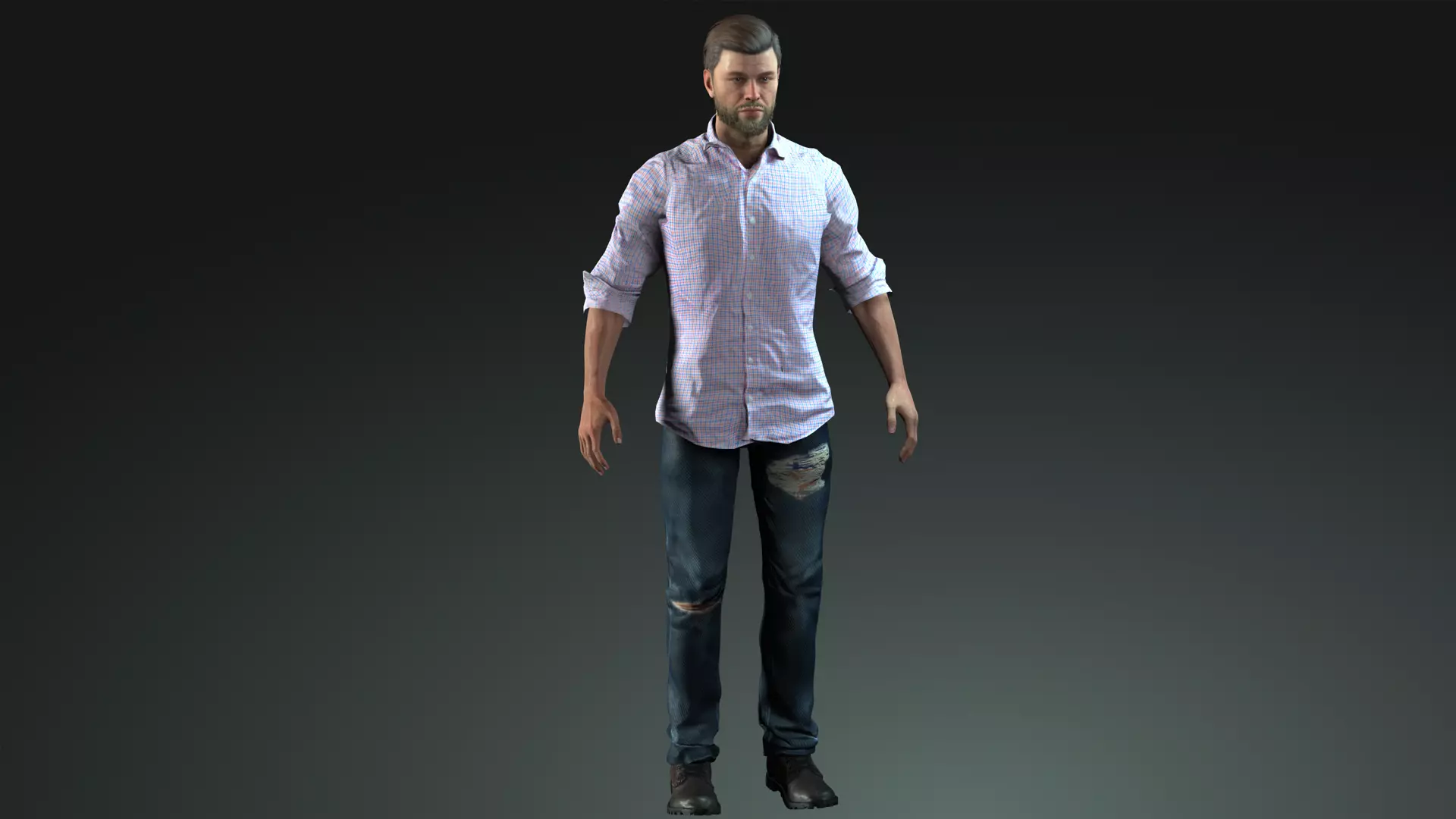 AAA Realistic Male Character 01 Low-poly 3D model_0