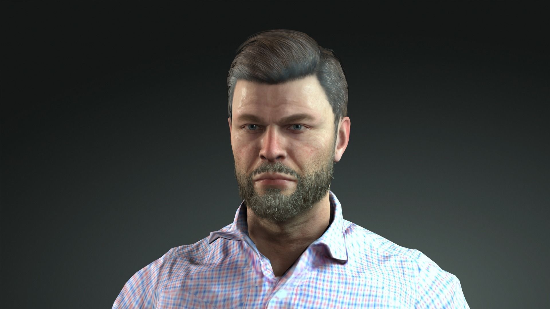 AAA Realistic Male Character 01 Low-poly 3D model_14