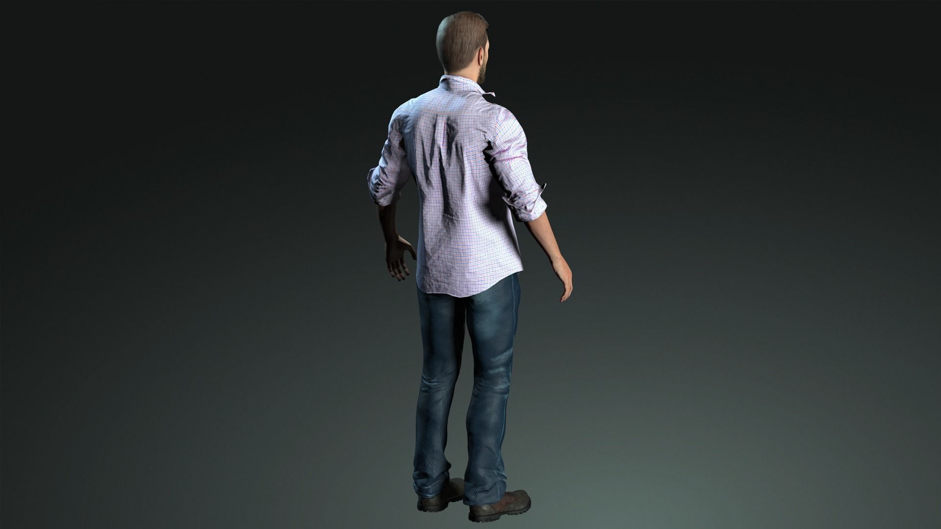 AAA Realistic Male Character 01 Low-poly 3D model_5