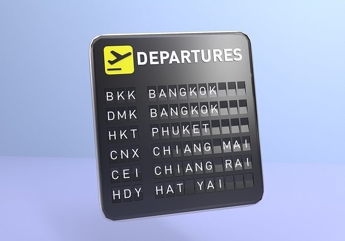 Departure Flip board 3D model
