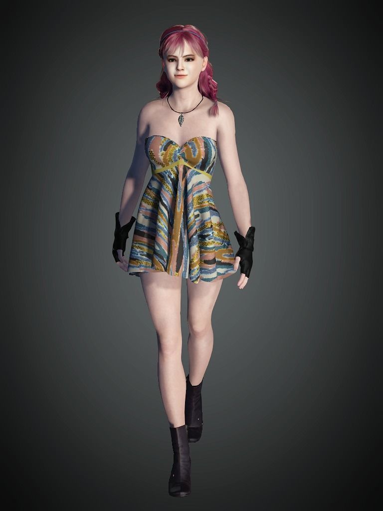 AAA Realistic Female Character 03 Low-poly 3D model_8