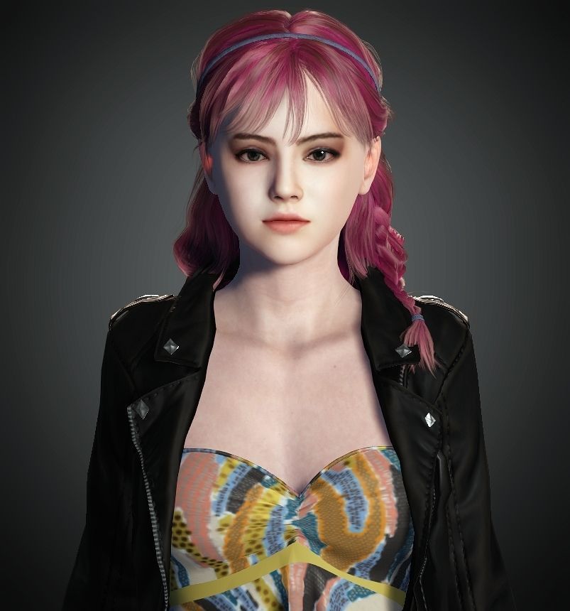 AAA Realistic Female Character 03 Low-poly 3D model_1