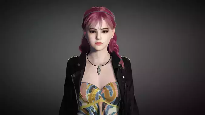 AAA Realistic Female Character 03 Low-poly 3D model