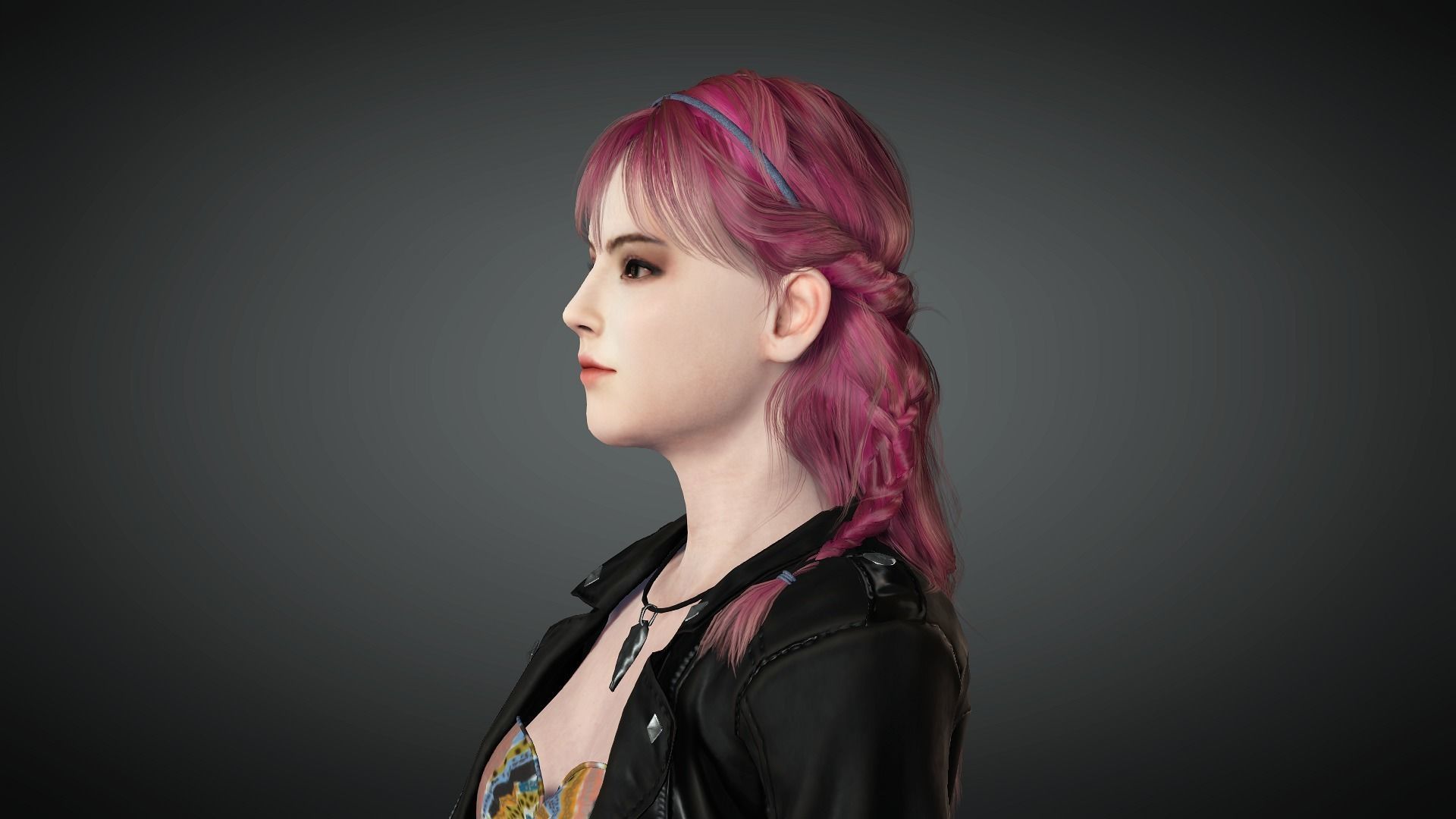 AAA Realistic Female Character 03 Low-poly 3D model_7