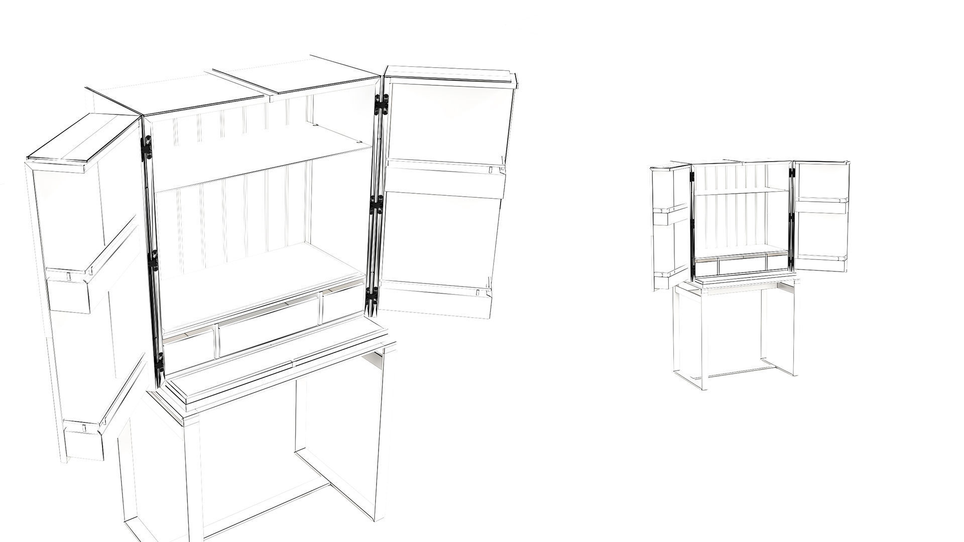 Luxxu Lloyd Bar Cabinet 3d 3D model_5