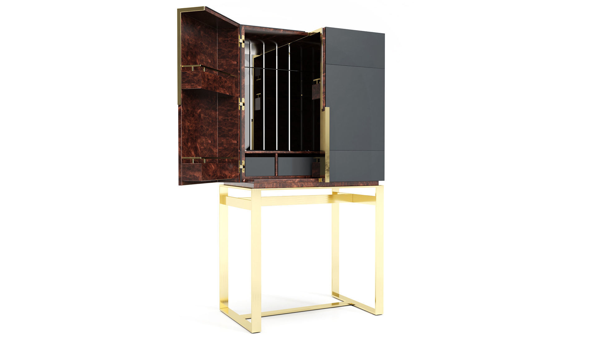 Luxxu Lloyd Bar Cabinet 3d 3D model_2