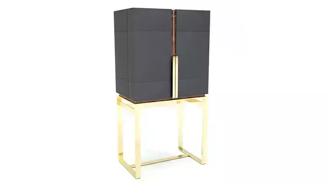 Luxxu Lloyd Bar Cabinet 3d