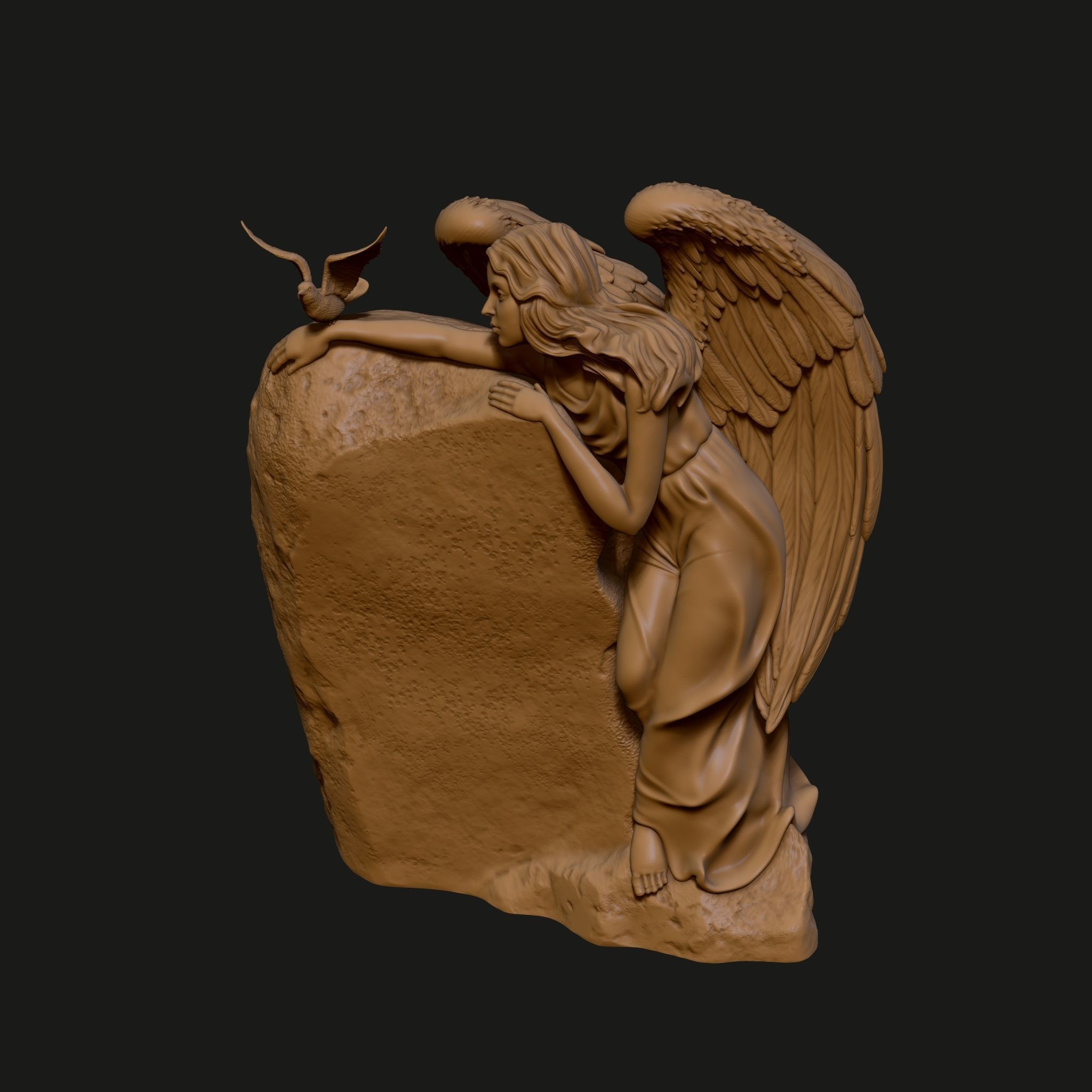 Angel Statue 3D print model_2