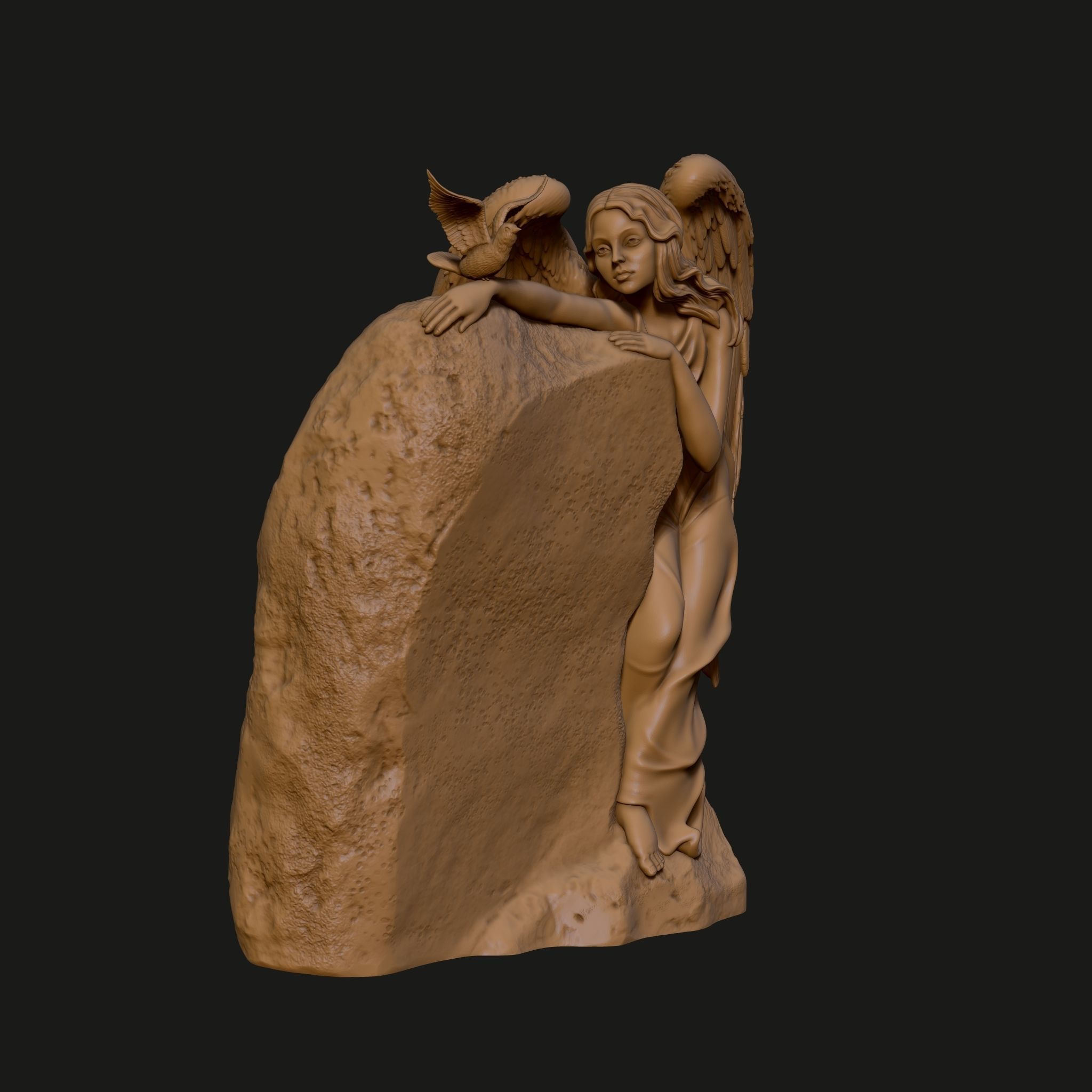 Angel Statue 3D print model_3