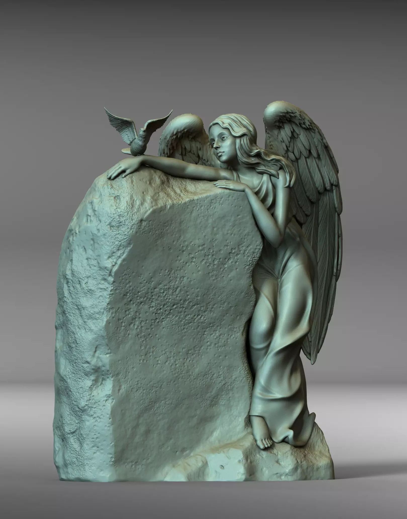 Angel Statue 3D print model_0