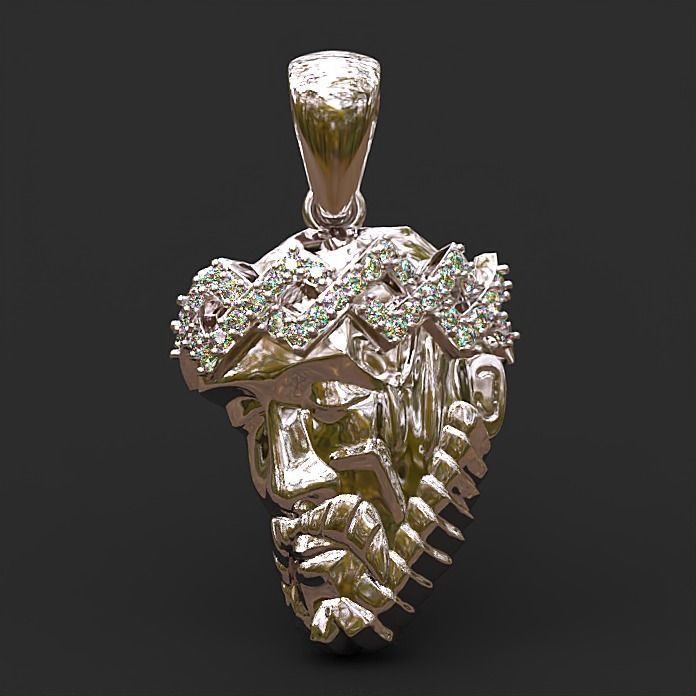 Jesus diamond Hip Hop pendant-3 3D print model_2