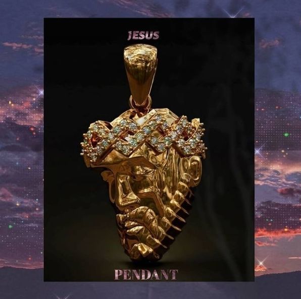 Jesus diamond Hip Hop pendant-3 3D print model_1