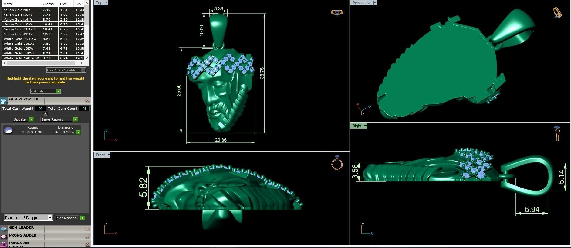 Jesus diamond Hip Hop pendant-3 3D print model_5