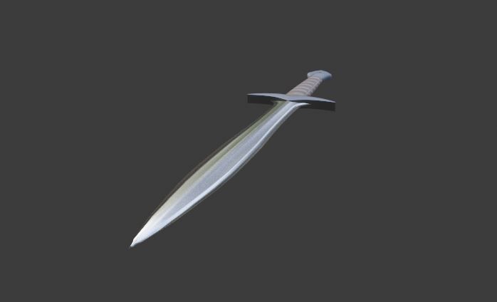 Sword Low-poly 3D model_3