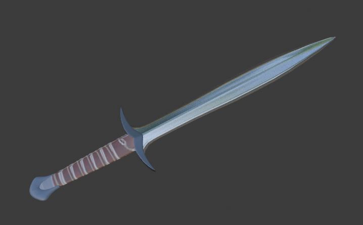 Sword Low-poly 3D model_1