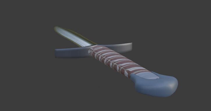 Sword Low-poly 3D model_5