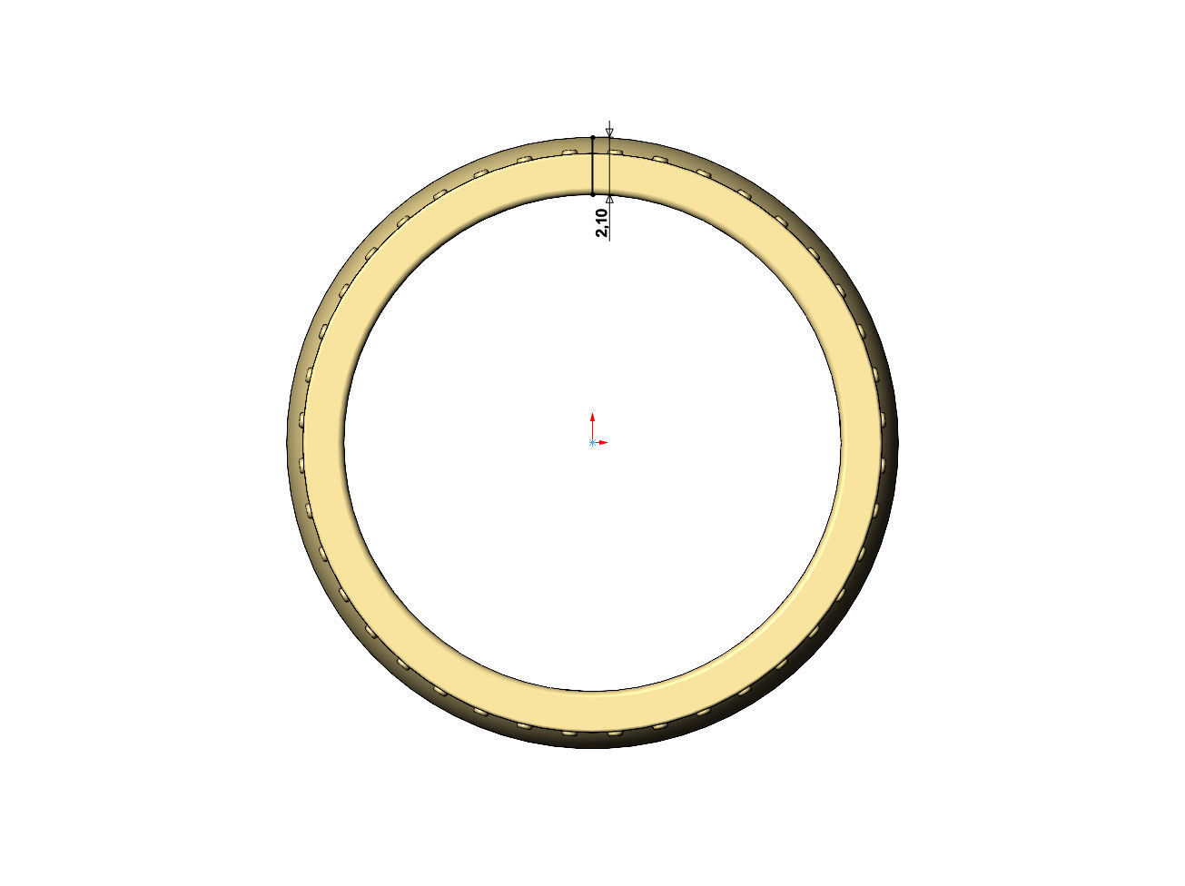 Diamond conical motif ring US sizes 6 7 8  3D print model_6