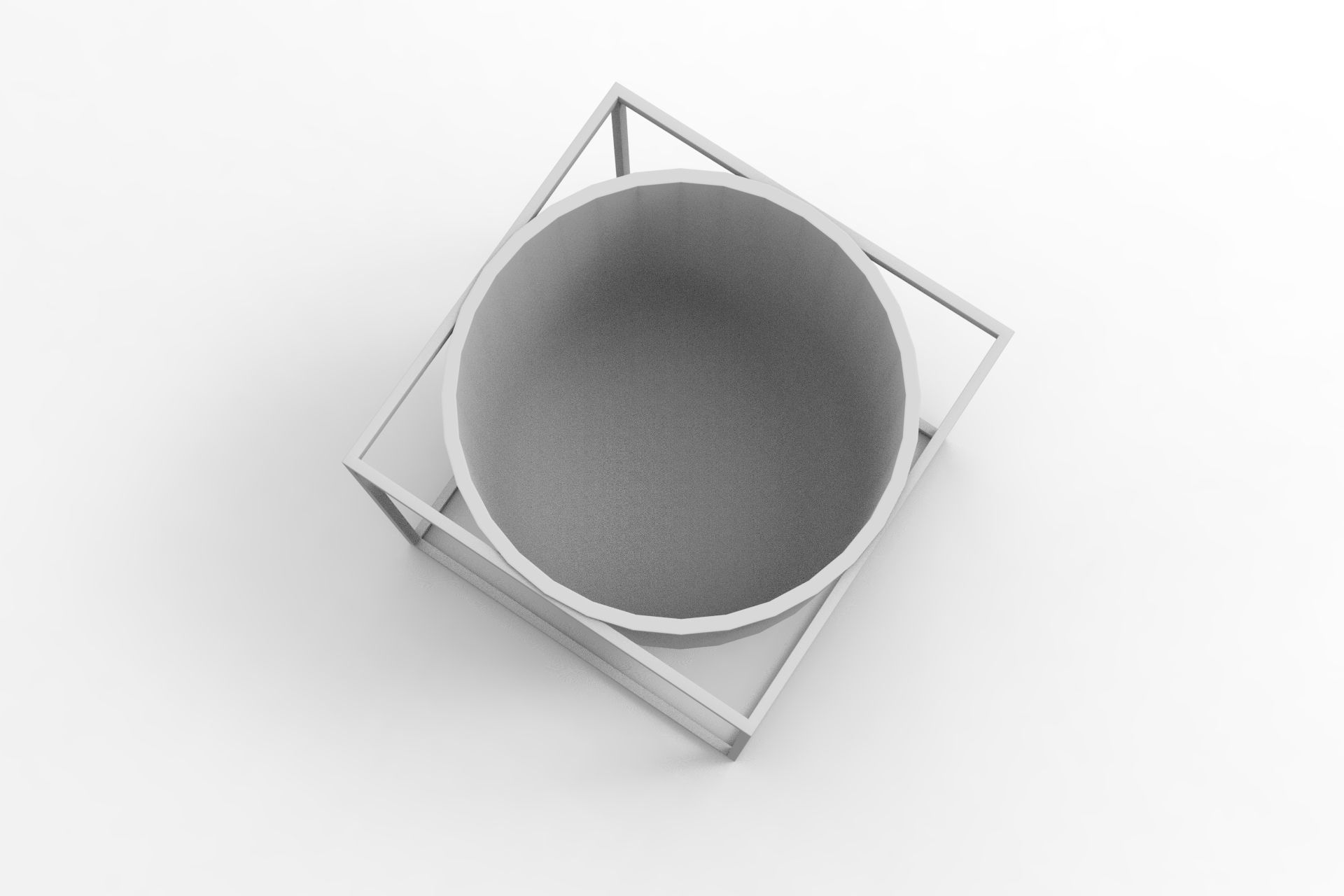 Kubus Flowerpot Low-poly 3D model_8