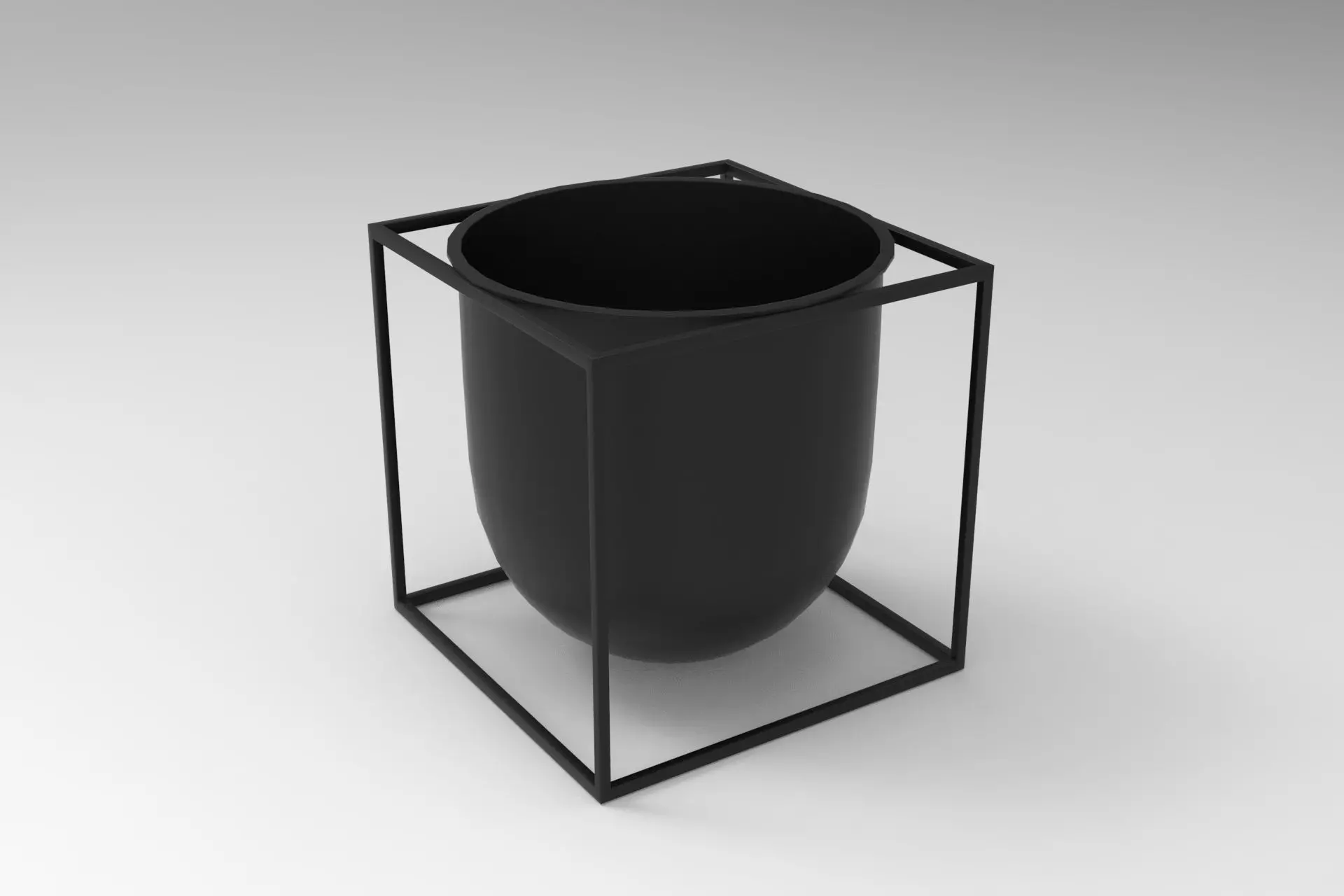 Kubus Flowerpot Low-poly 3D model_0