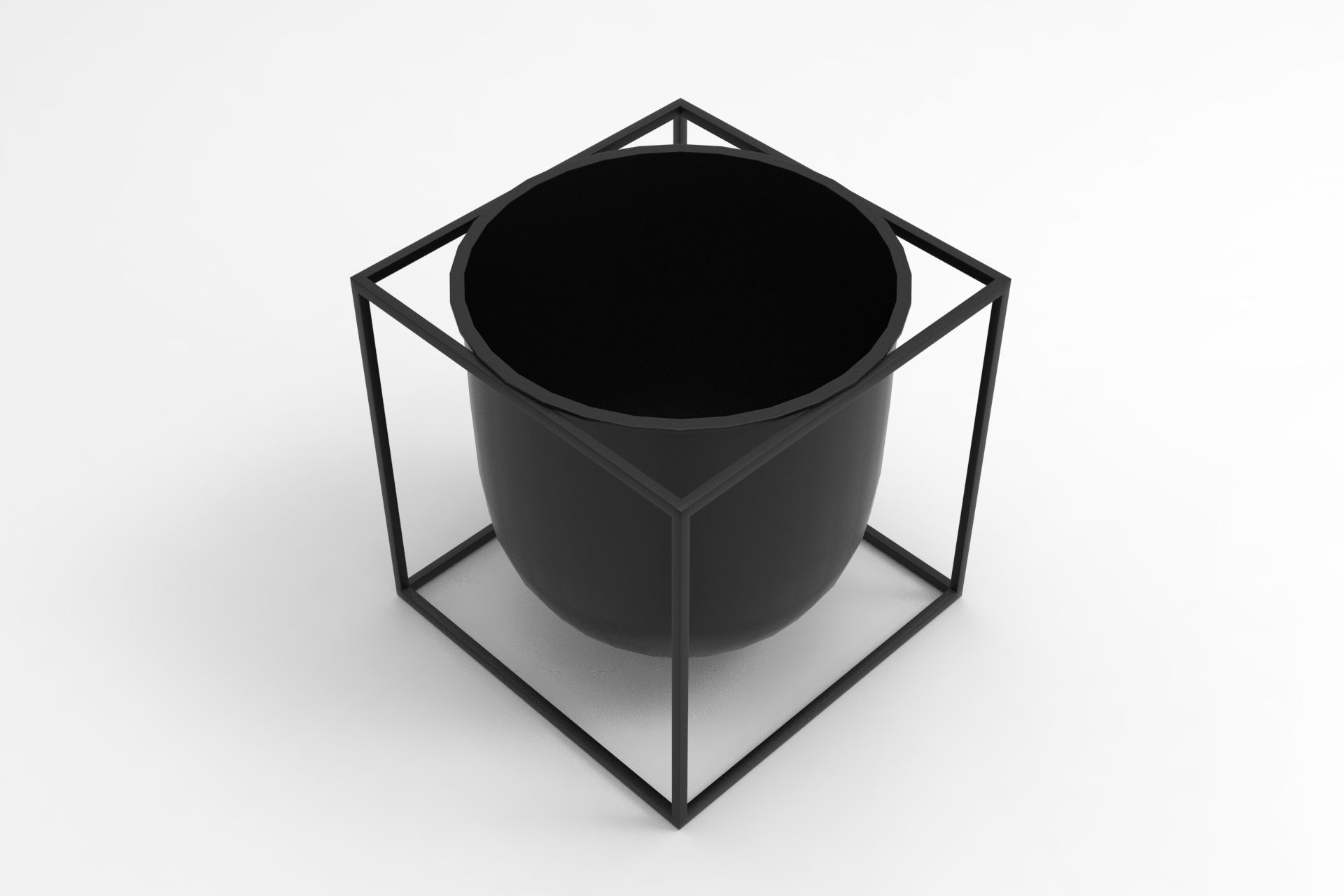 Kubus Flowerpot Low-poly 3D model_4