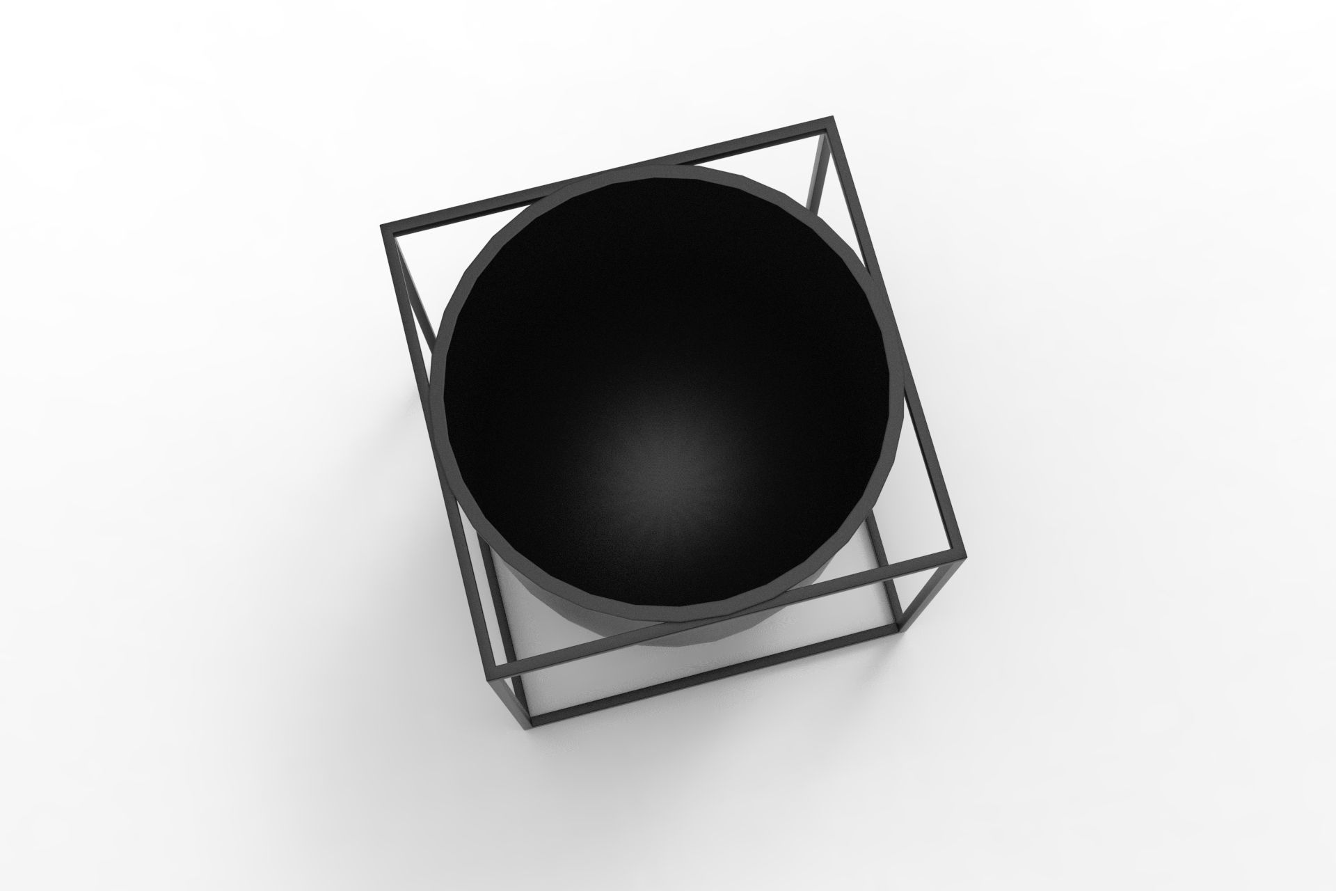 Kubus Flowerpot Low-poly 3D model_2