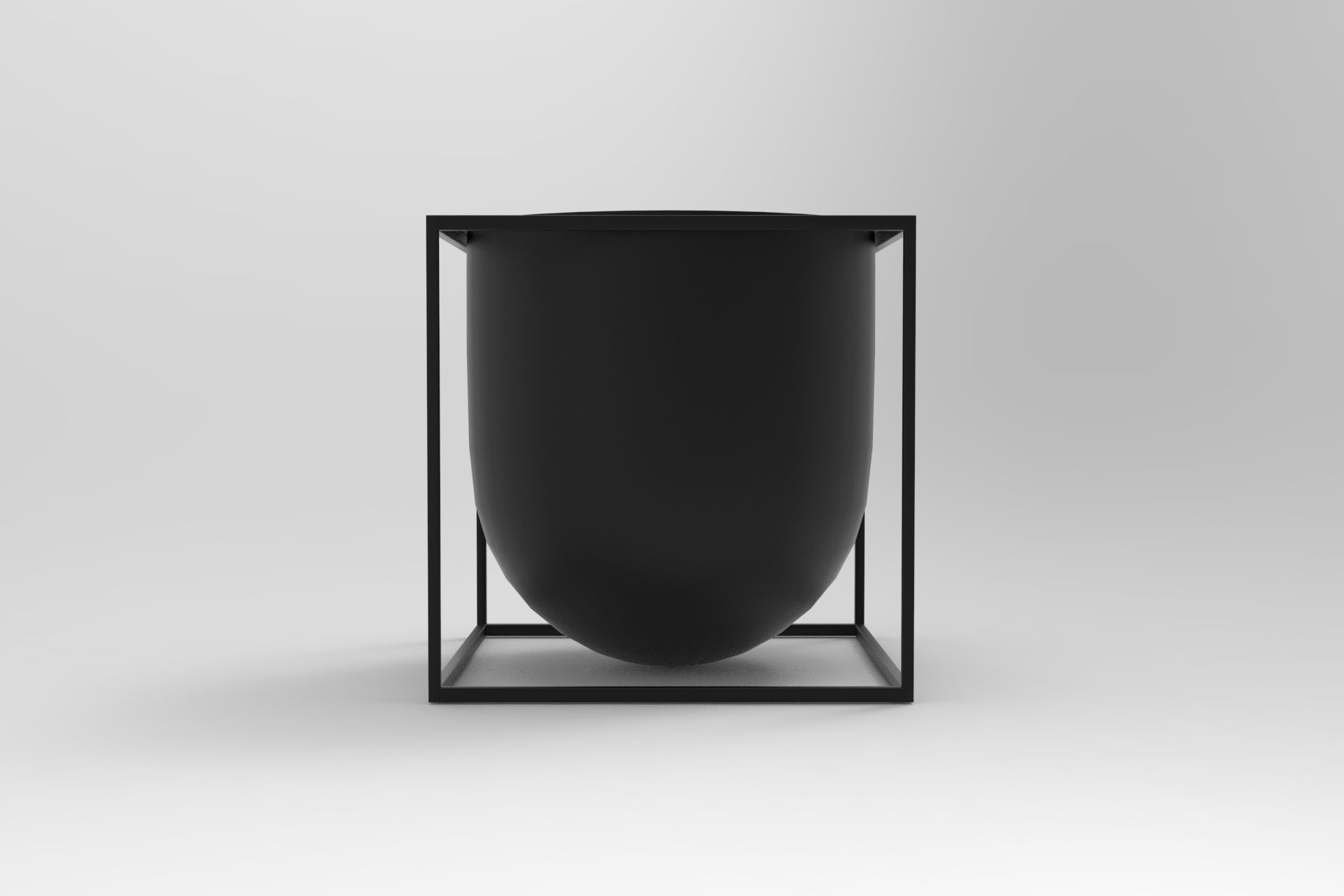 Kubus Flowerpot Low-poly 3D model_3