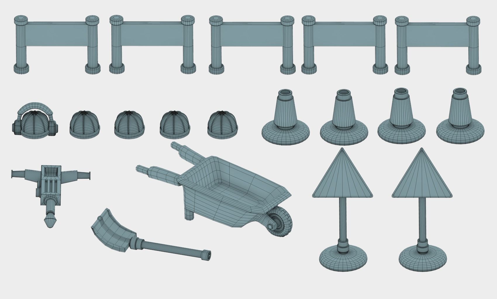 Lego Construction Worker Figures with dozer and bonus 3D model_39