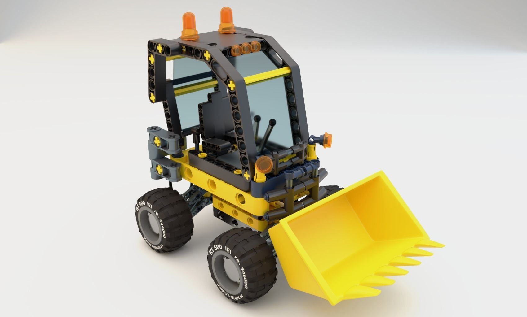 Lego Construction Worker Figures with dozer and bonus 3D model_26