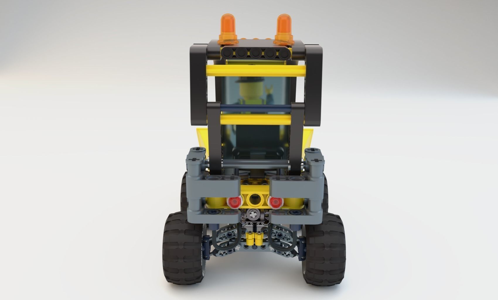 Lego Construction Worker Figures with dozer and bonus 3D model_31