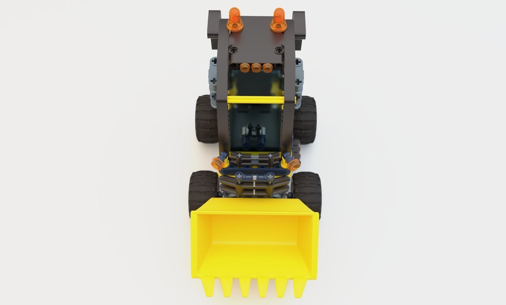 Lego Construction Worker Figures with dozer and bonus 3D model_28