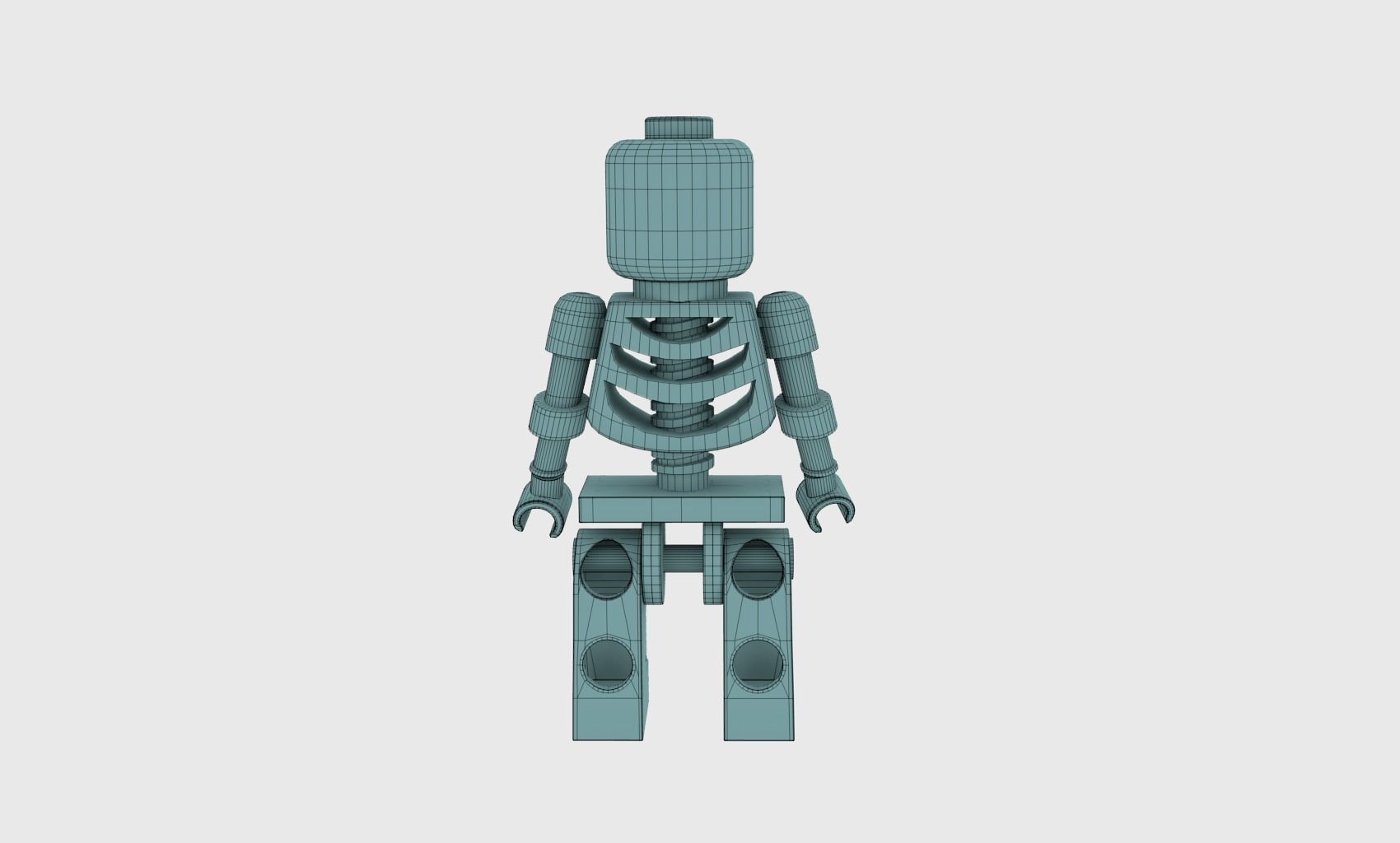 Lego Construction Worker Figures with dozer and bonus 3D model_43