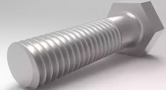 Hexagon Head Bolt - M8 - Mesh And FBX