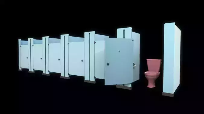 50s restroom toilet cabins