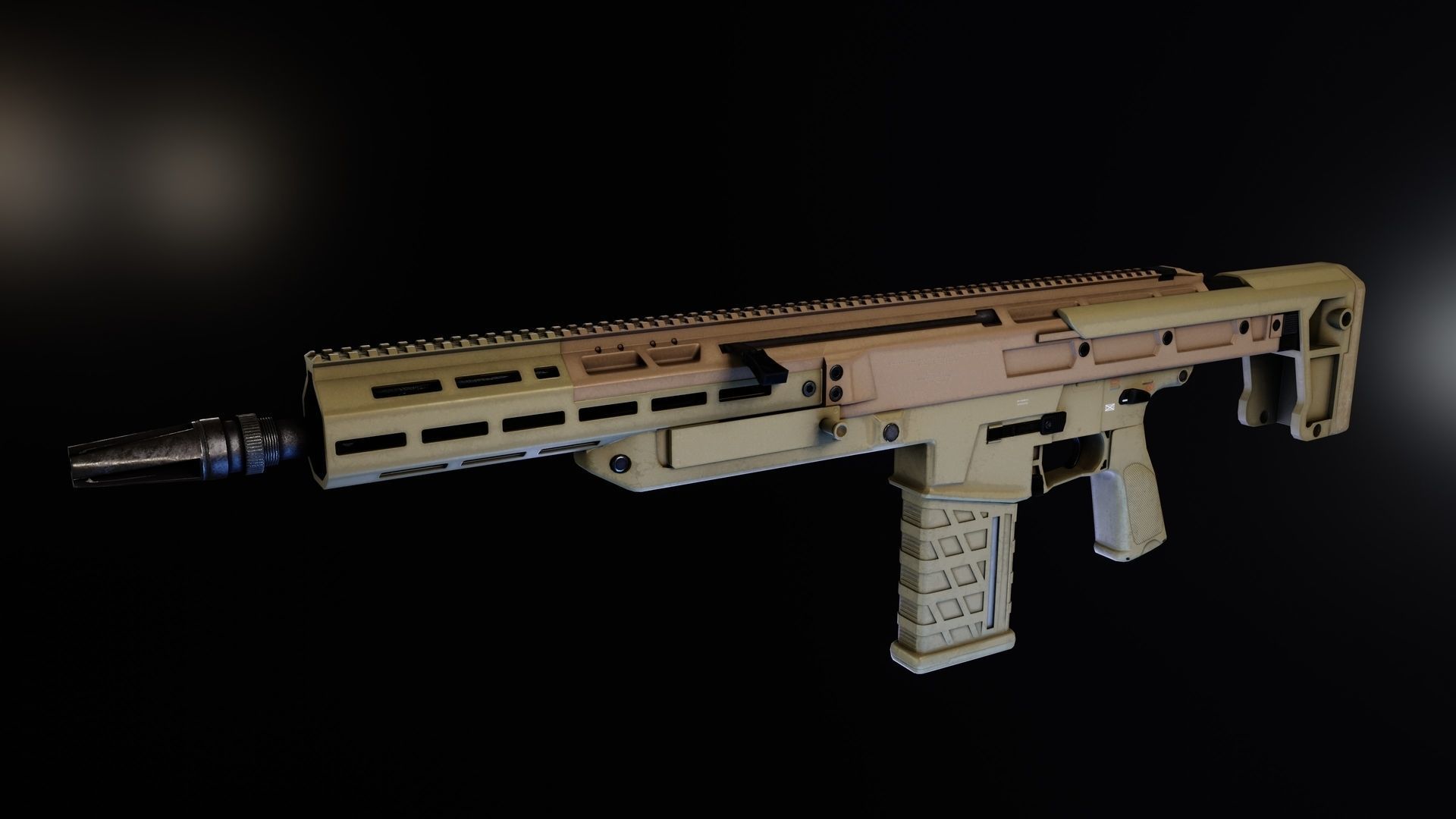 Textron NGSW-R Low-poly 3D model_1