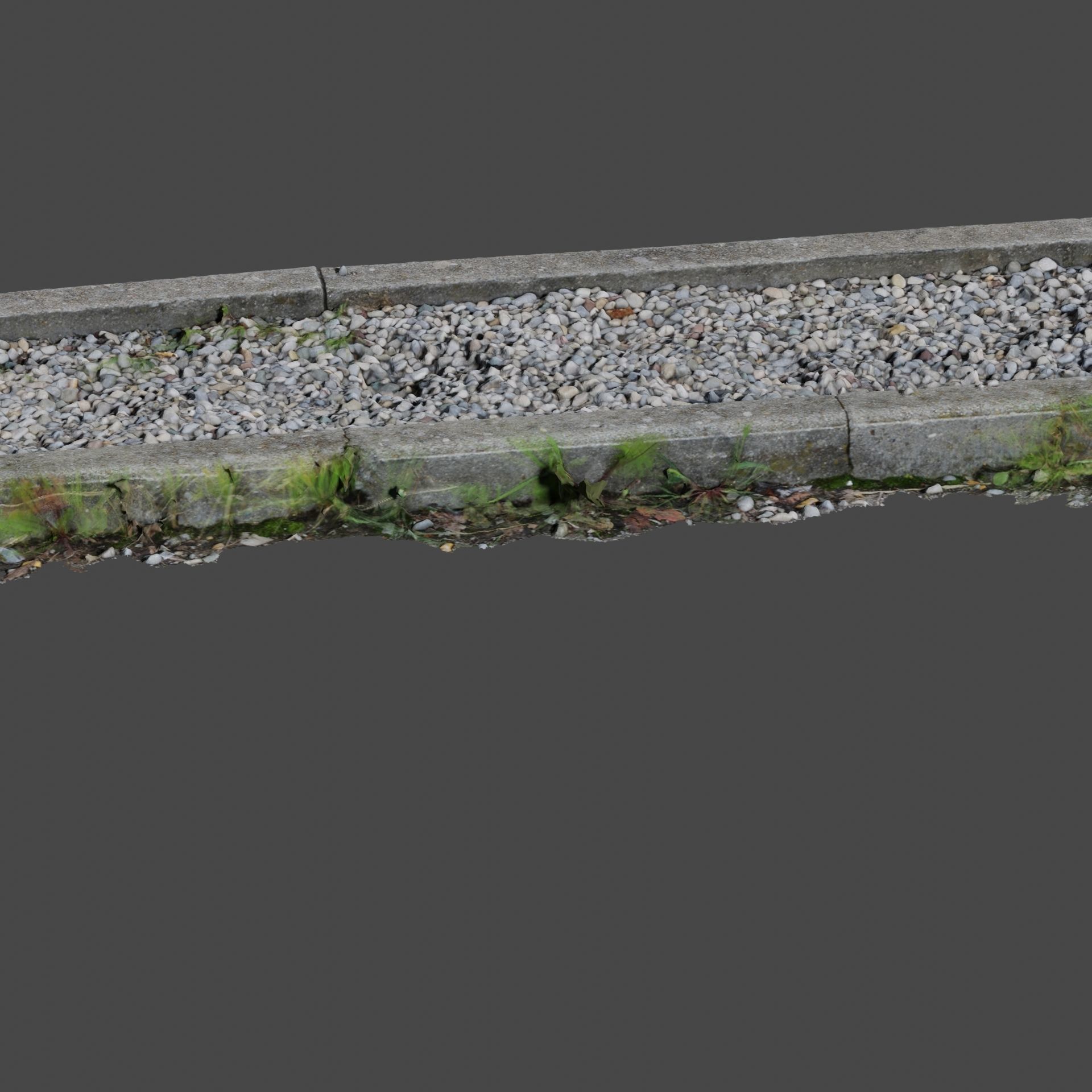 Planter long piece of metal Low-poly 3D model_14