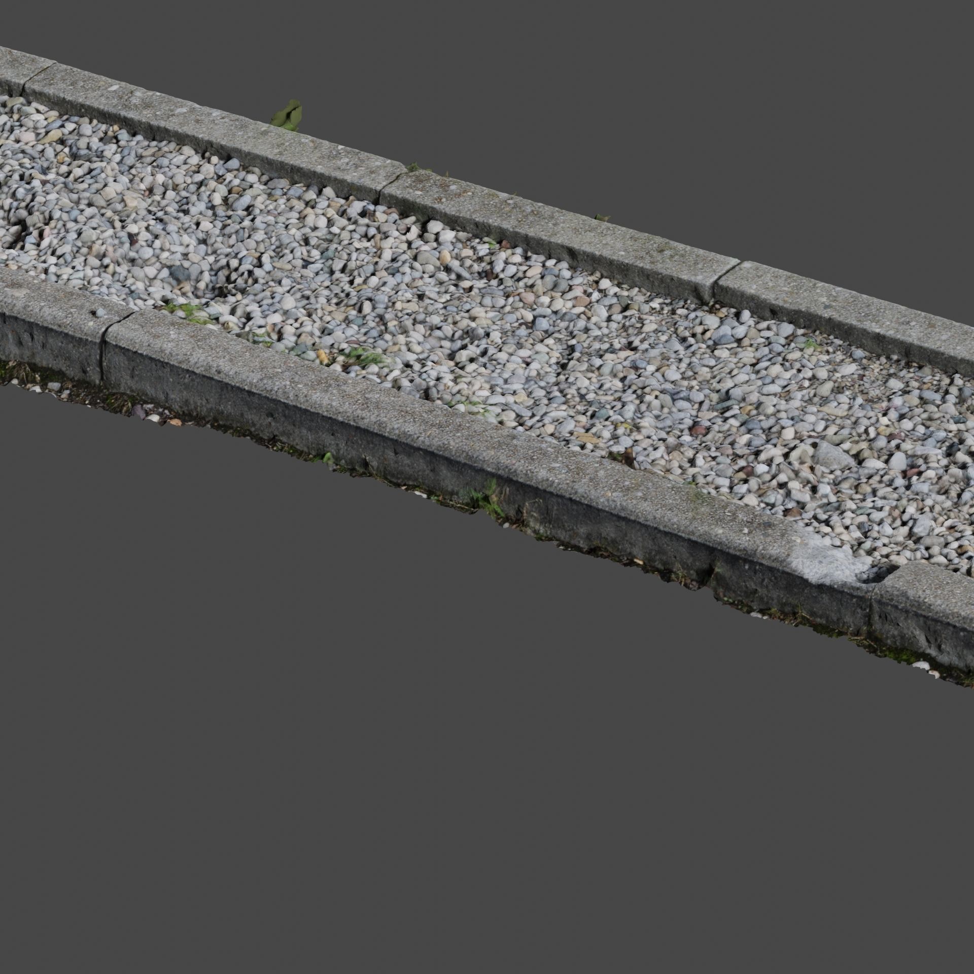 Planter long piece of metal Low-poly 3D model_17